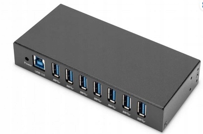 Digitus Usb 3.0 Hub, 7 Port, Industrial, Metal incl. Psu 15-kV Esd, Table,