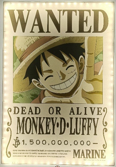 One Piece Luffy Led nástěnná lampa 30 cm