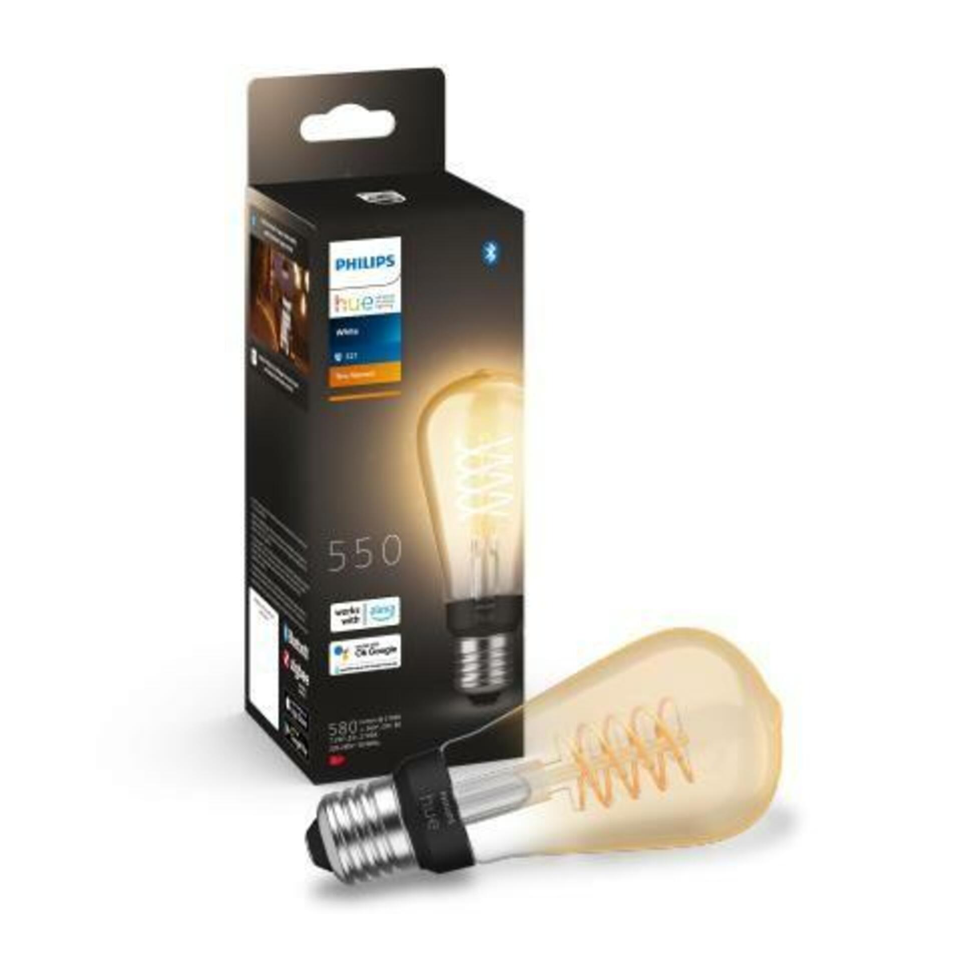 Philips Hue White Filament Led E27 ST64 7W 550lm 2100K IP20 stmívatelná