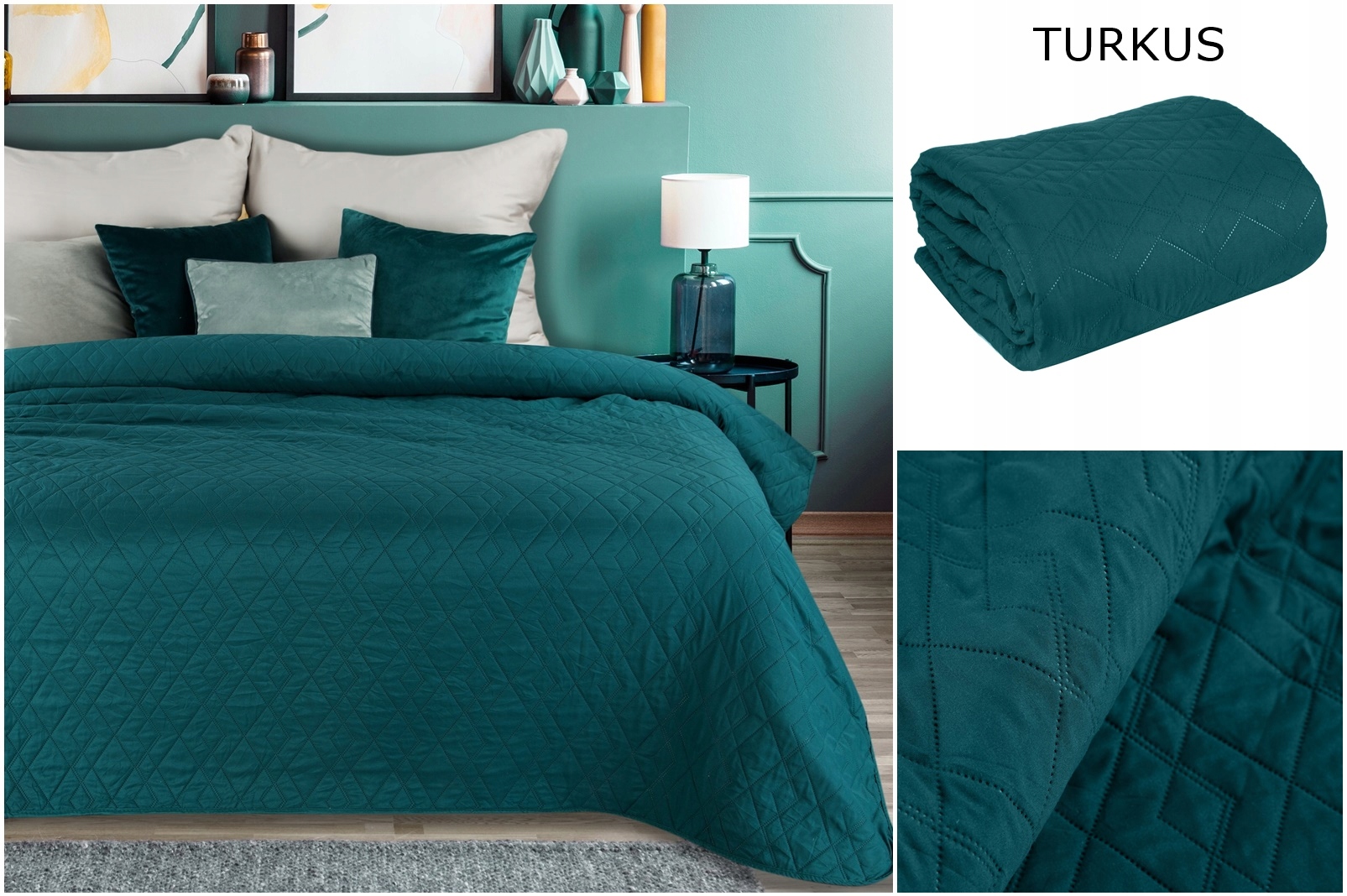 Narzuta na łóżko kanapę wersalkę 200x220 Pikowana kapa NOWE KOLORY WZORY Marka Design 91