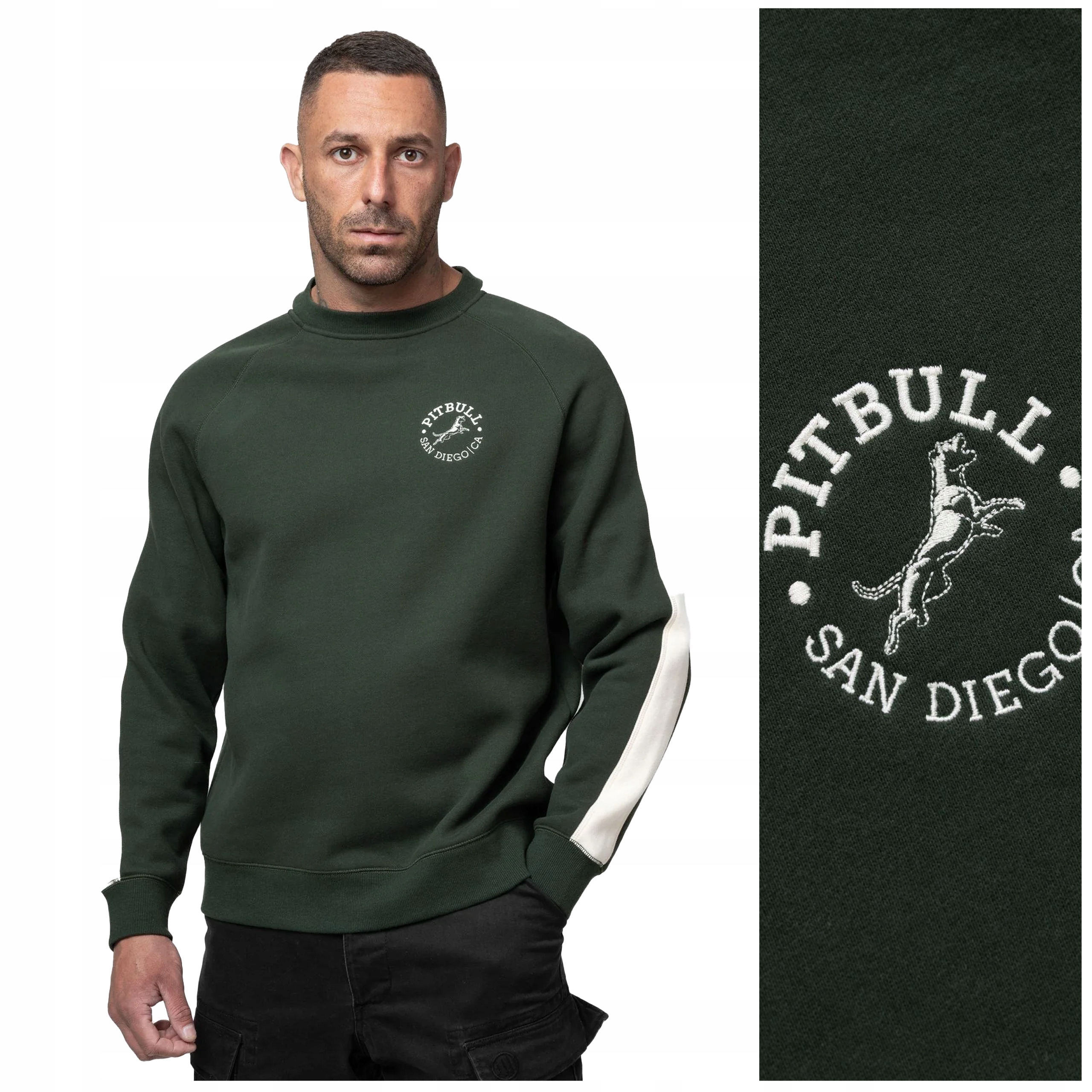 Mikina Pit Bull "san Diego Ca" vel. XL tmavě zelená