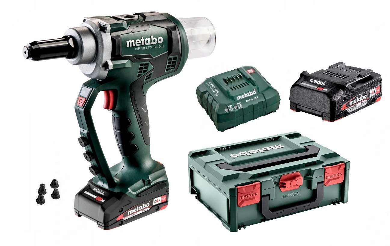 NITOWNICA METABO NP 18 LTX BL 5.0 2x2,0Ah 18V 2,4-5,0mm
