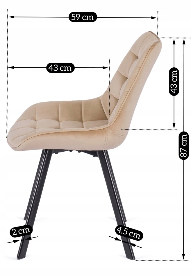 Zestaw Stół Okrągły Rozkładany i 4 Krzesła Welurowe Do Salonu Jadalni Loft Maksymalna długość rozłożonego stołu 142 cm