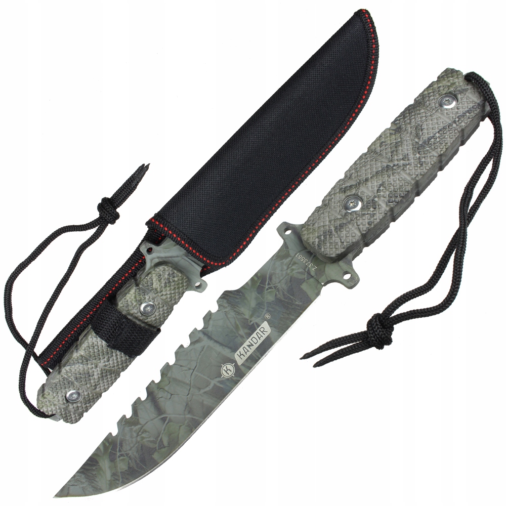 Nóż Taktyczny survival Kandar Camo Full Tang ND52