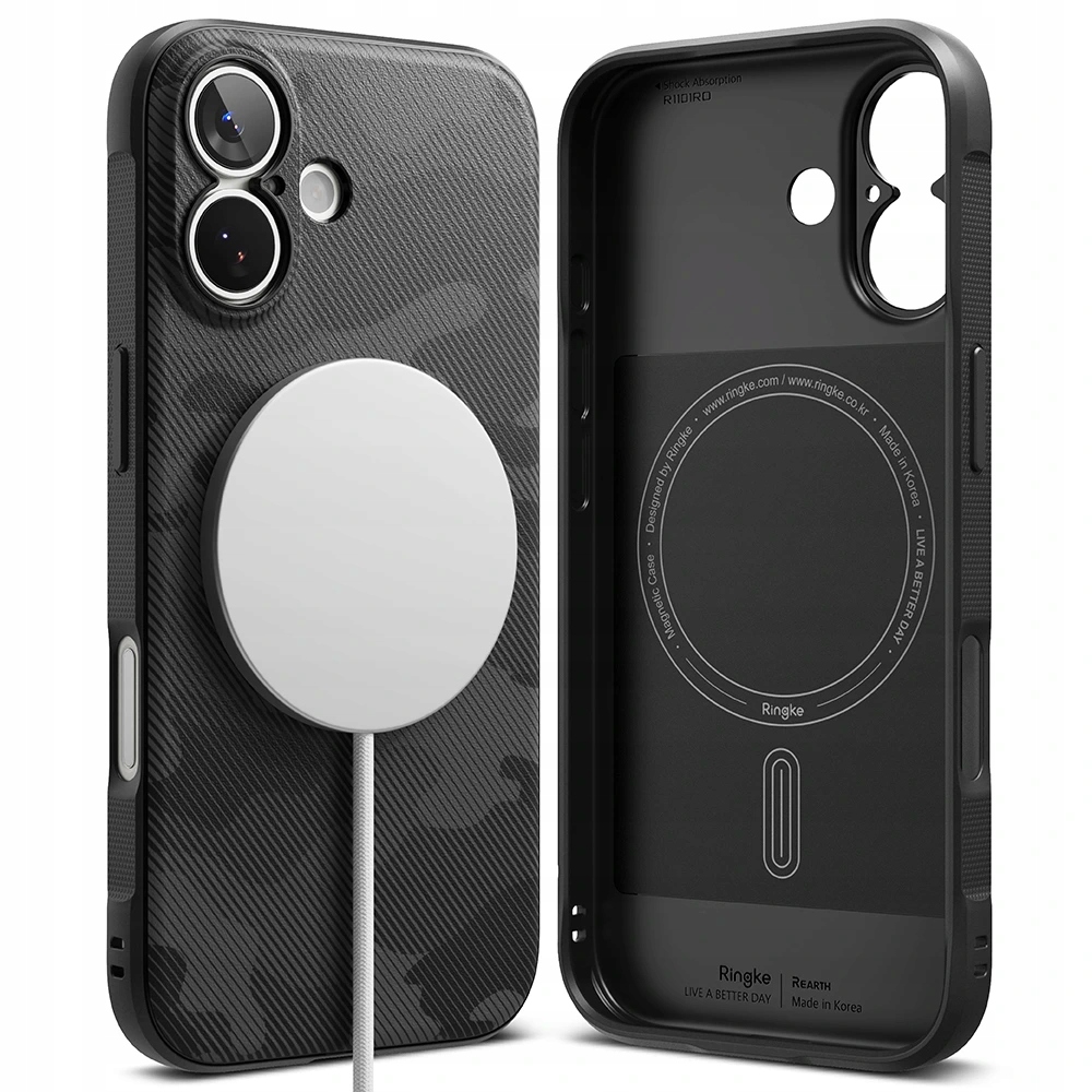 Ringke Onyx MagSafe etui ochronne na iPhone 17 – czarny kamuflaż
