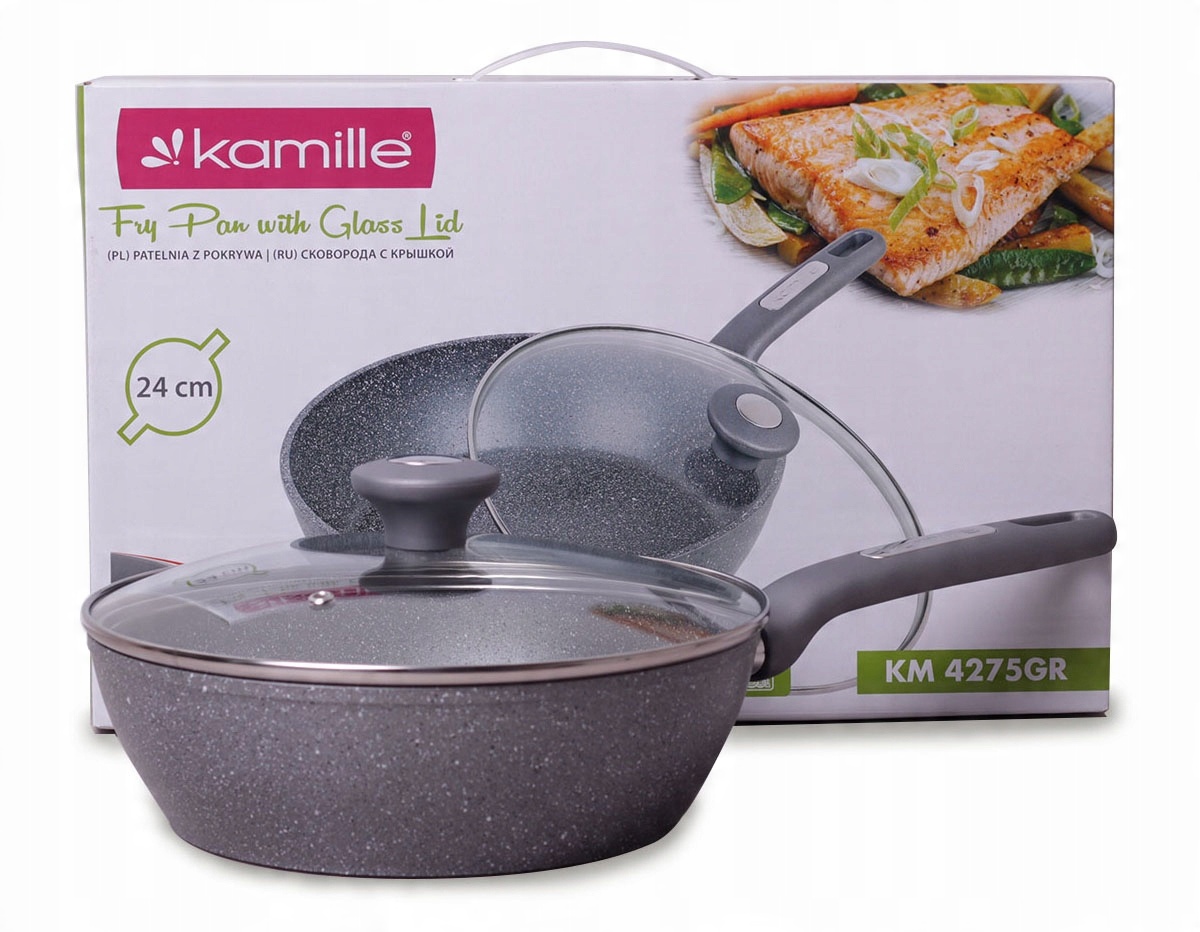 

Patelnia Granitowa Głęboka 24CM Indukcja Kamille