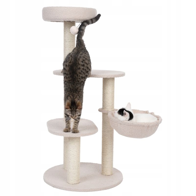 Levně Tiaki Škrabadlo pro kočky Shearly 71x49x103 cm, béžová, Střední Velikost