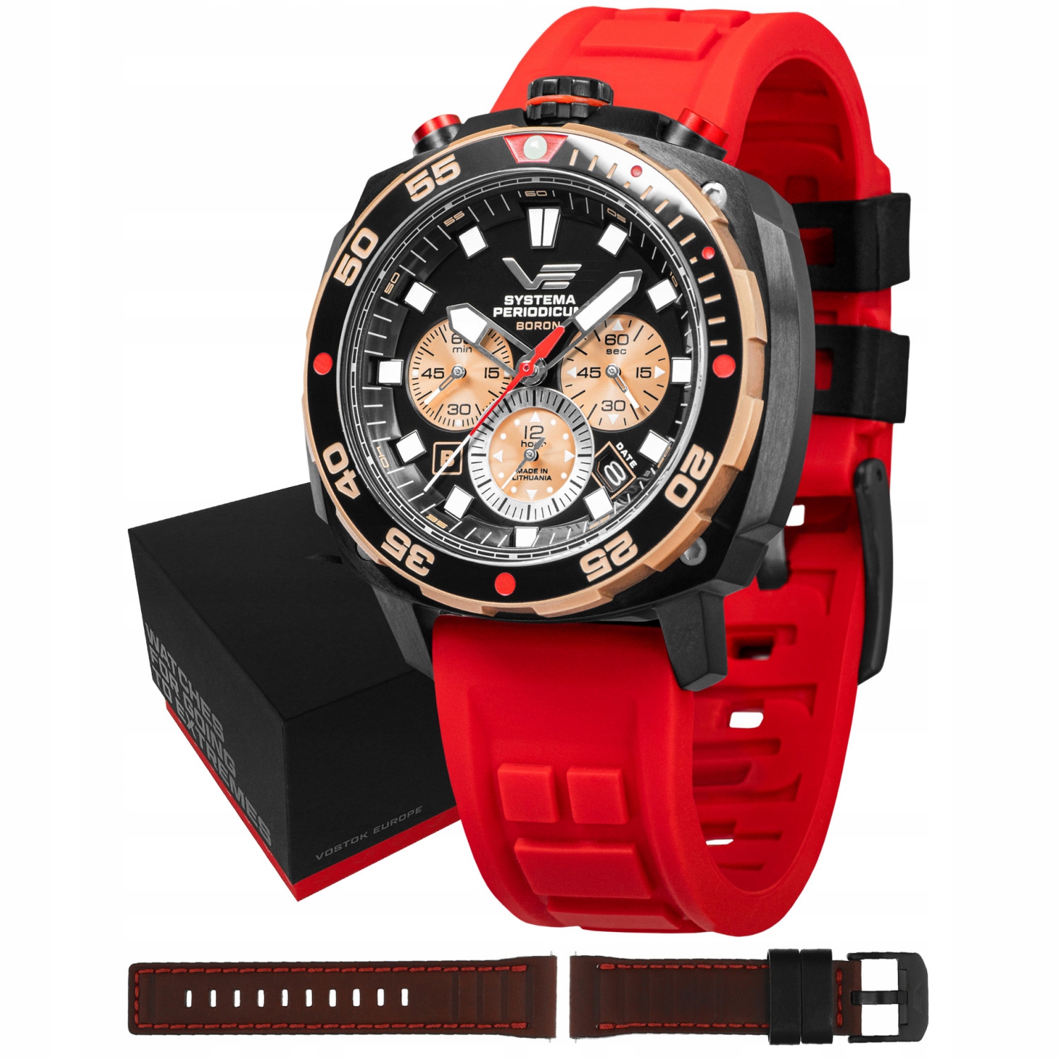 Pánské Hodinky Vostok Europe VK67-650E721SR červené