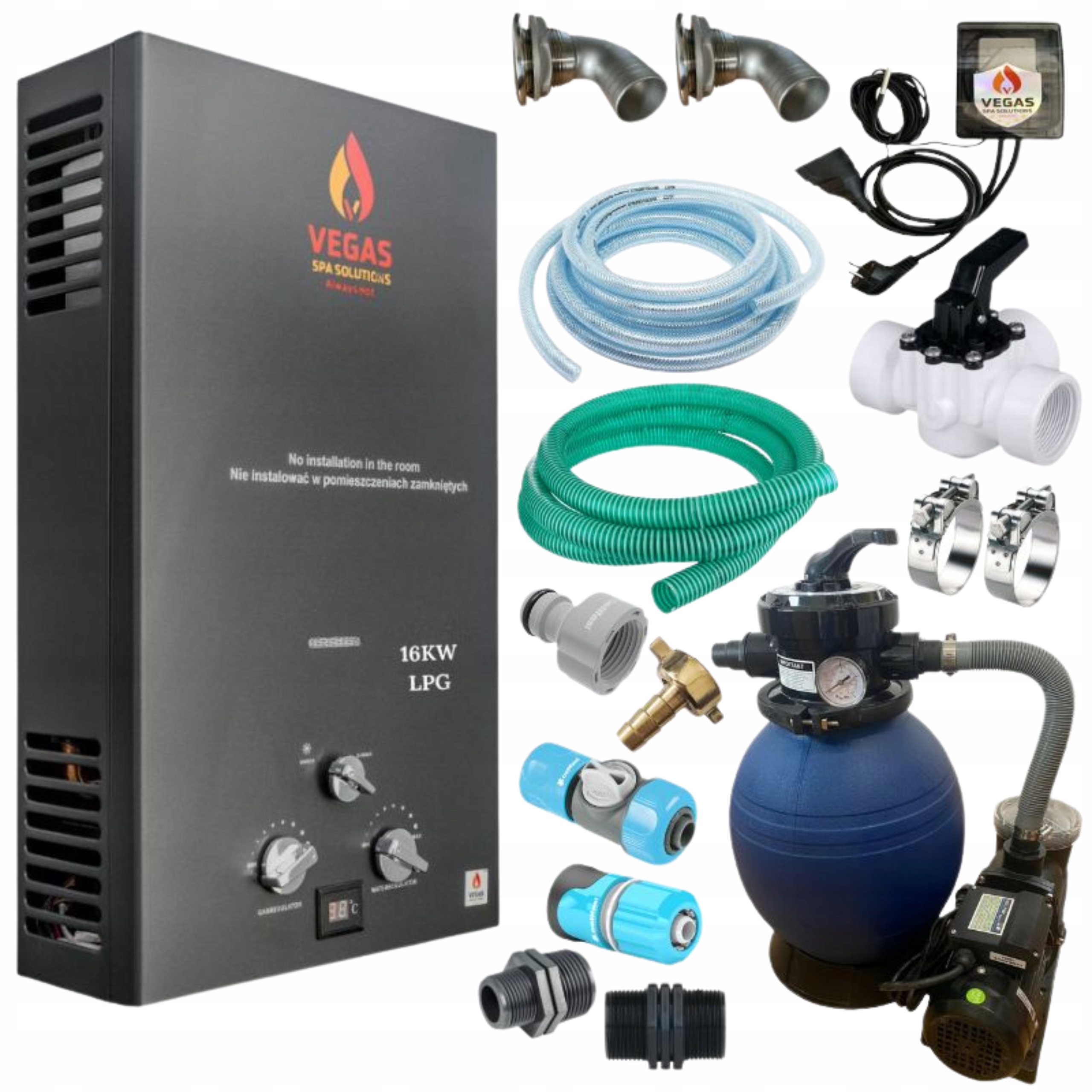 Plynový Sporák S Pieskovým Filtrom A Sitkom, Ohrievač Na Propán-bután 16 Kw