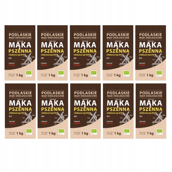 10x Pšeničná mouka chlebová Typ 850 Bio 1 kg BioLife