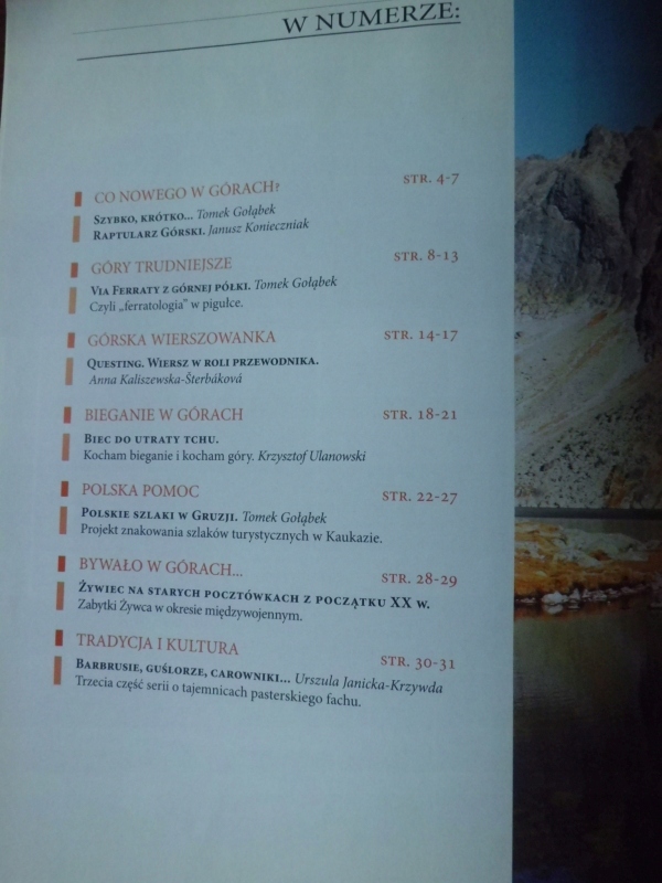 GAZETA GÓRSKA Durmitor Góry Stołowe Albania Gruzja Numer czasopisma 4