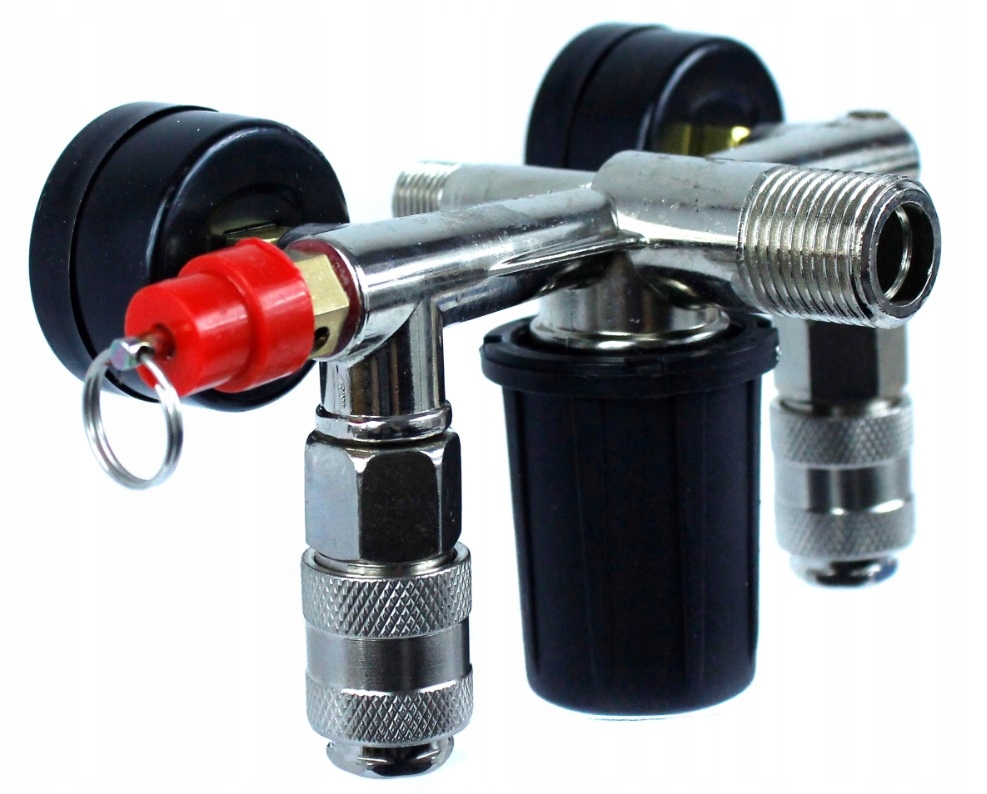 TRÓJNIK ROZDZIELACZ CIŚNIENIOWY DO KOMPRESORA ZEGARY PRESOSTAT Marka Falon-Tech