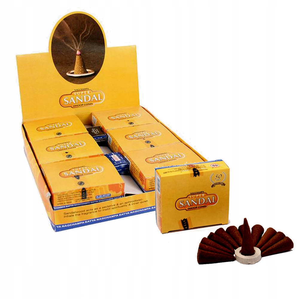 

Kadzidełka Nag Champa Sandal Satya Stożki