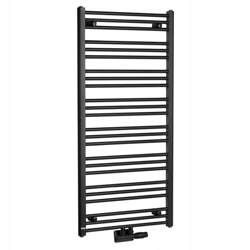 Bruckner Albrecht radiátor 600x1250 mm stredové pripojenie čierny mat