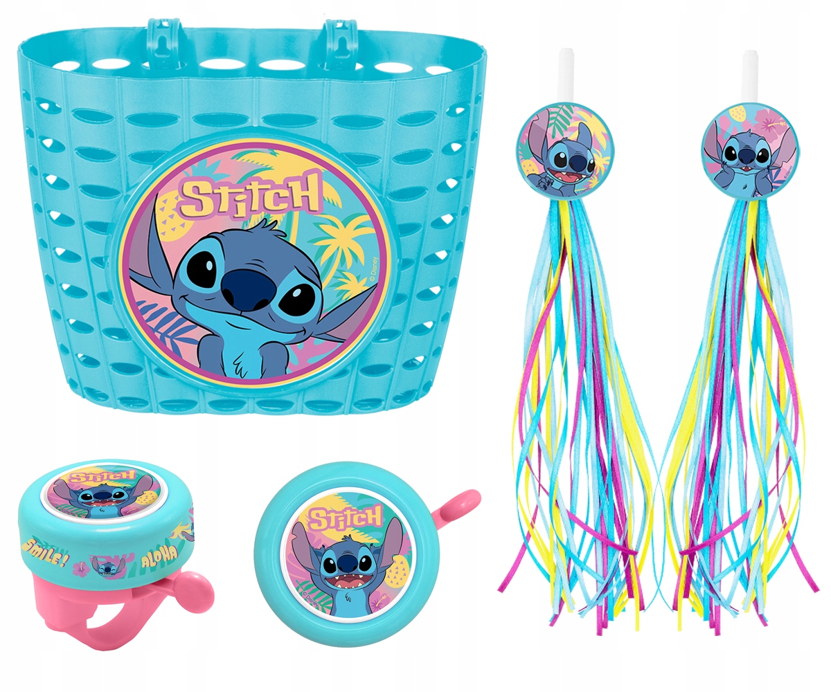 KOSZYCZEK WSTĄŻKI DZWONEK NA ROWER STITCH