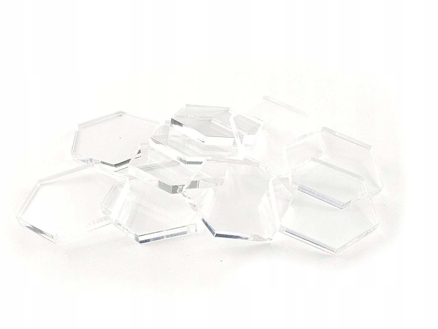 

Podstawki pod figurki, bezbarwne, Hex 25 mm (10)