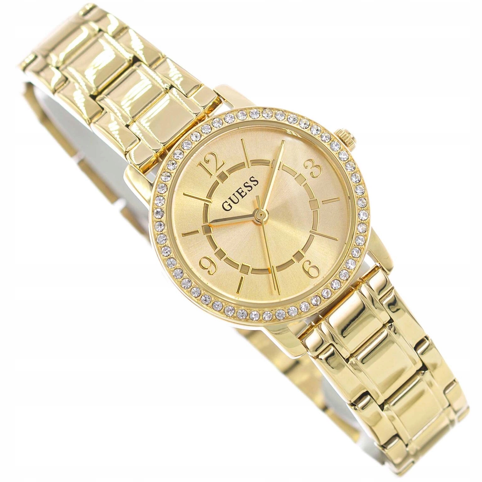 Dámské Hodinky Guess GW0808L2 Melody Glamour Zlatý Set S Řemínkem