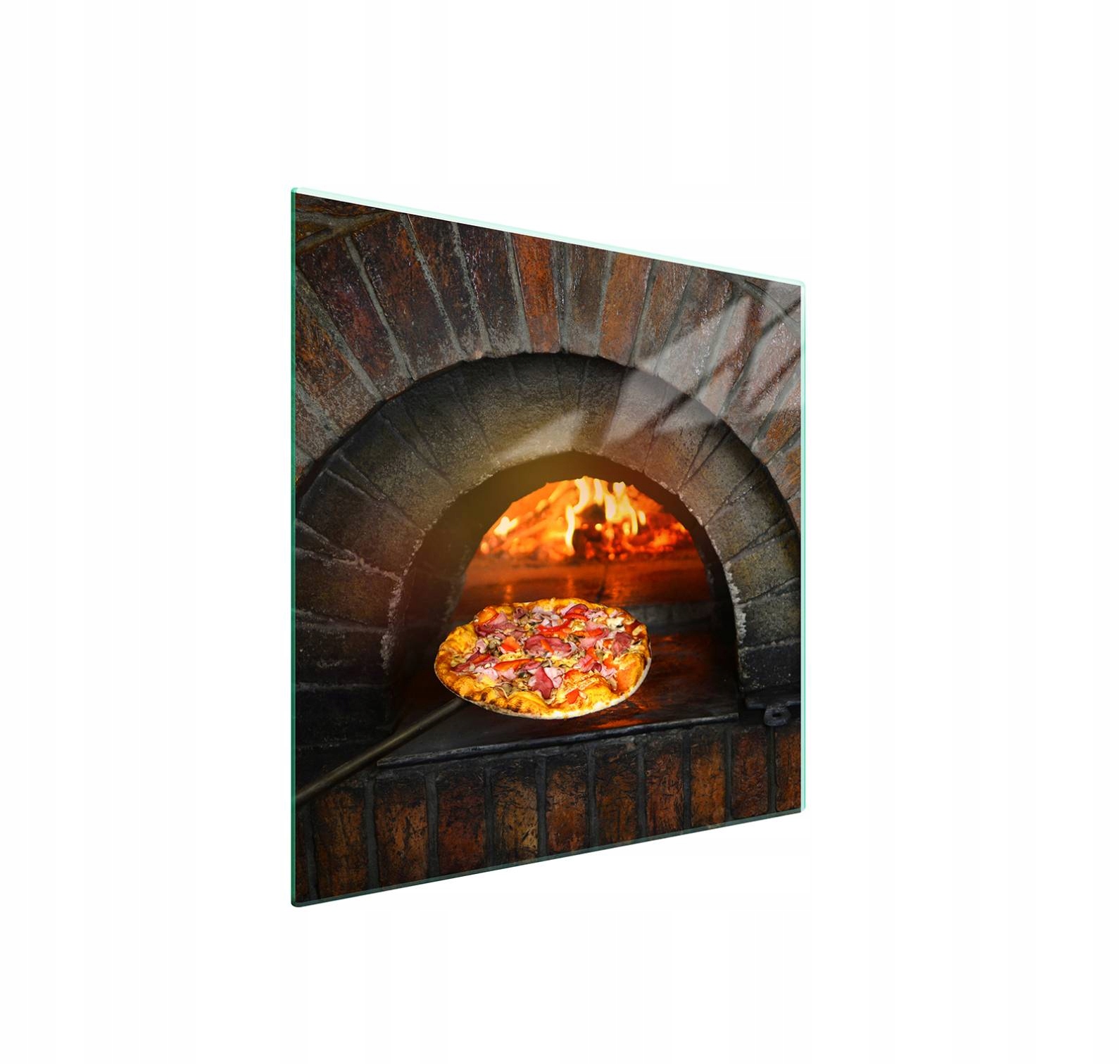 Ochranná skleněná deska na sporák 50x52 Pizza Tvrzené sklo 7v1