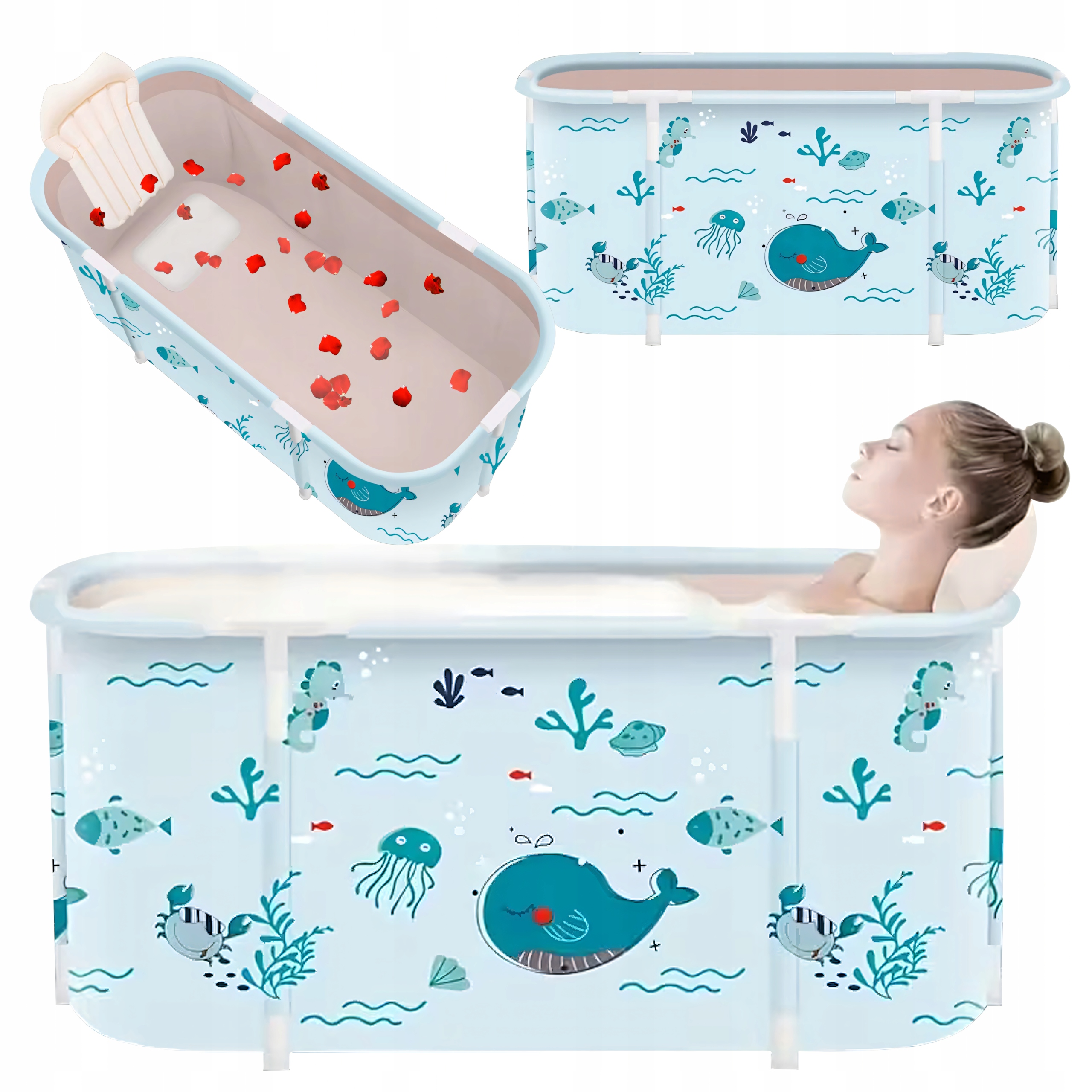 ПОРТАТИВНАЯ ВАННА СКЛАДНОЙ БАССЕЙН ДОМАШНИЙ СПА ВАННА МОРЖ РЕГЕНЕРАЦИИ