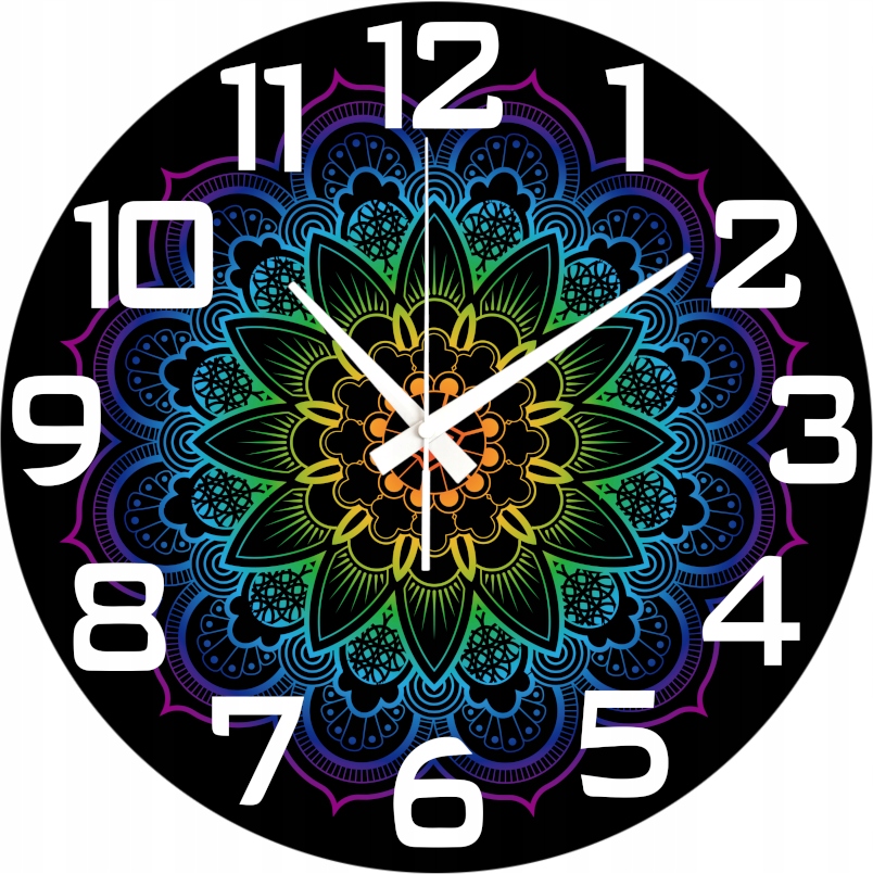 Dekorativní nástěnné hodiny Dárek barevné Mandala 45 cm