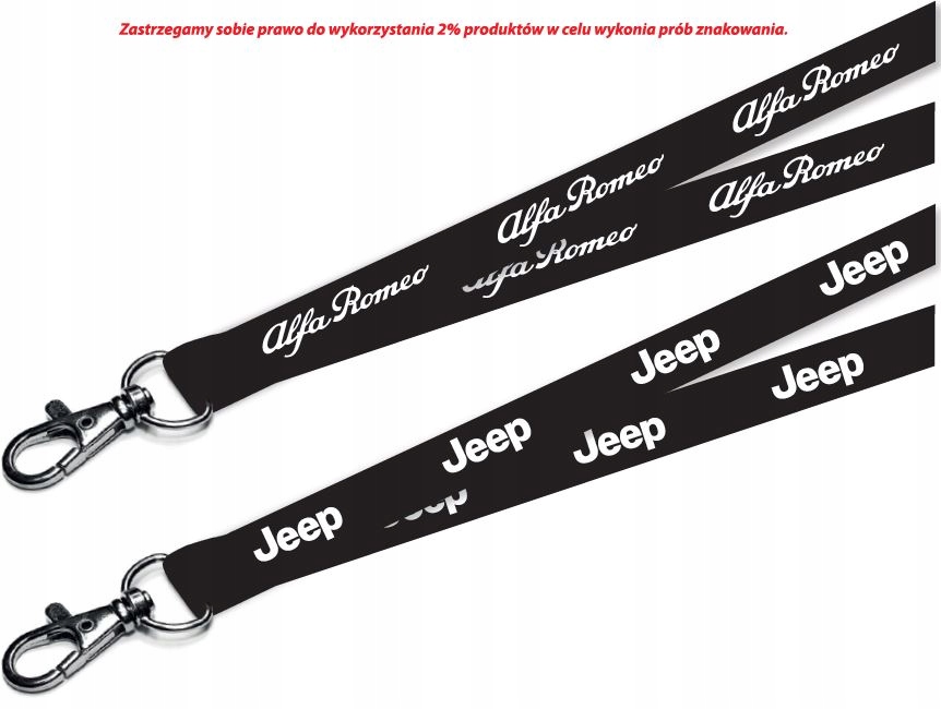 Smycz smyczka Alfa Romeo Czarna samochodowa brelok do kluczy