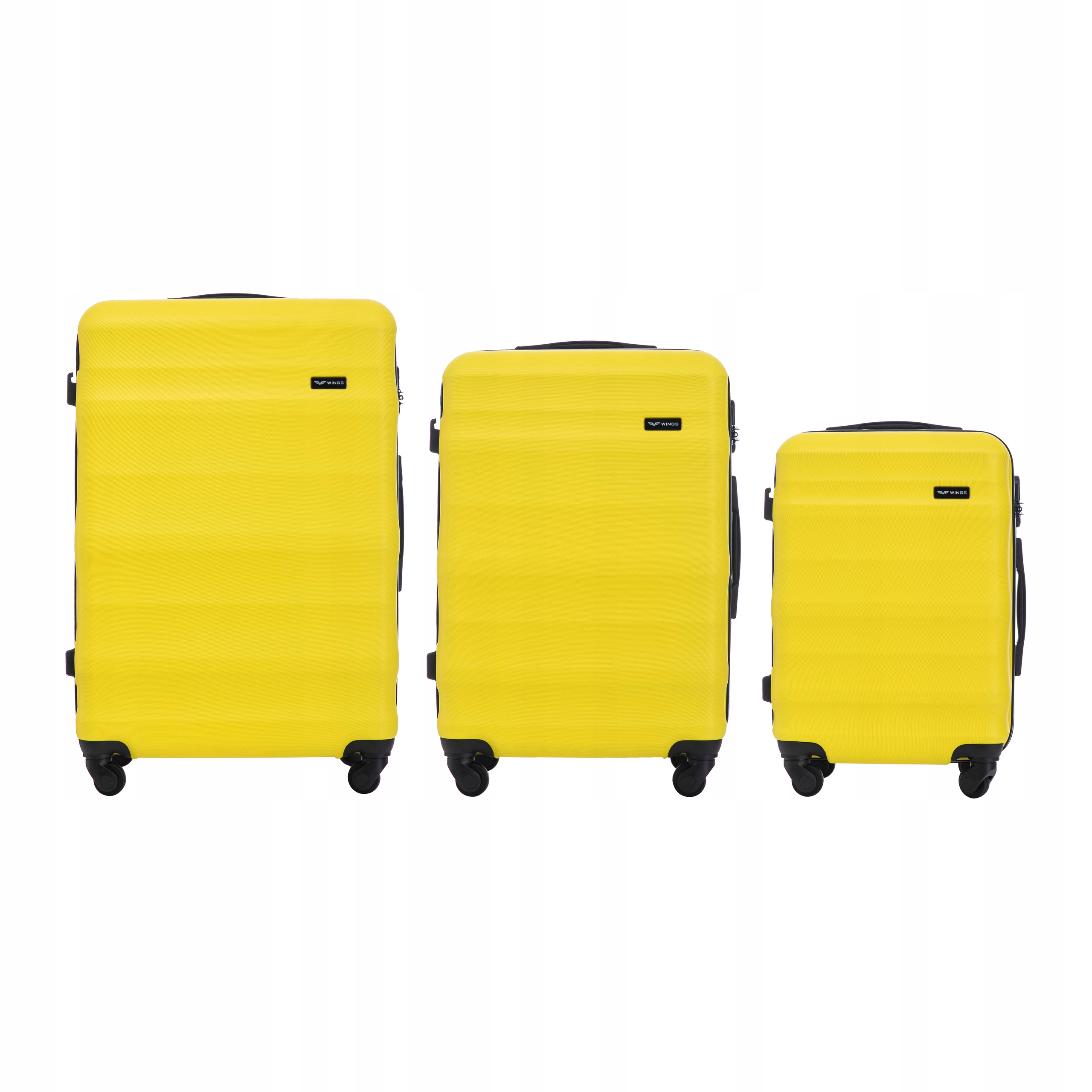 Sada pevných kufrů na 4 kolečkách z Abs, odolné cestovní zavazadlo Wings
