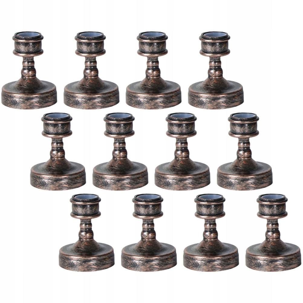 ŚWIECZNIKI STOŻKOWE RETRO DECOR 12 SZT Długość/wysokość 19 cm