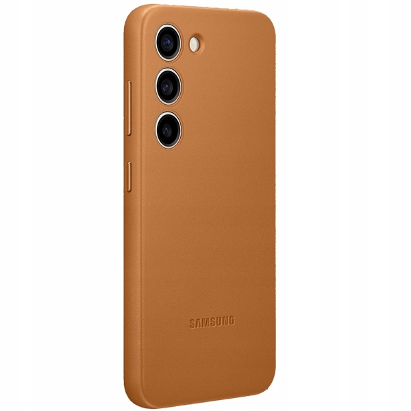 Kožený kryt Samsung Pouzdro -VS916LA S23+ S916 v camel barvě