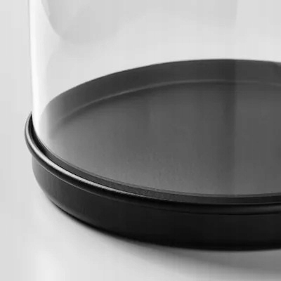 KOPUŁA SZKLANA 16 CM IKEA SKONJA KOPUŁKA Z CZARNĄ PODSTAWĄ Z BAZĄ Producent Ikea