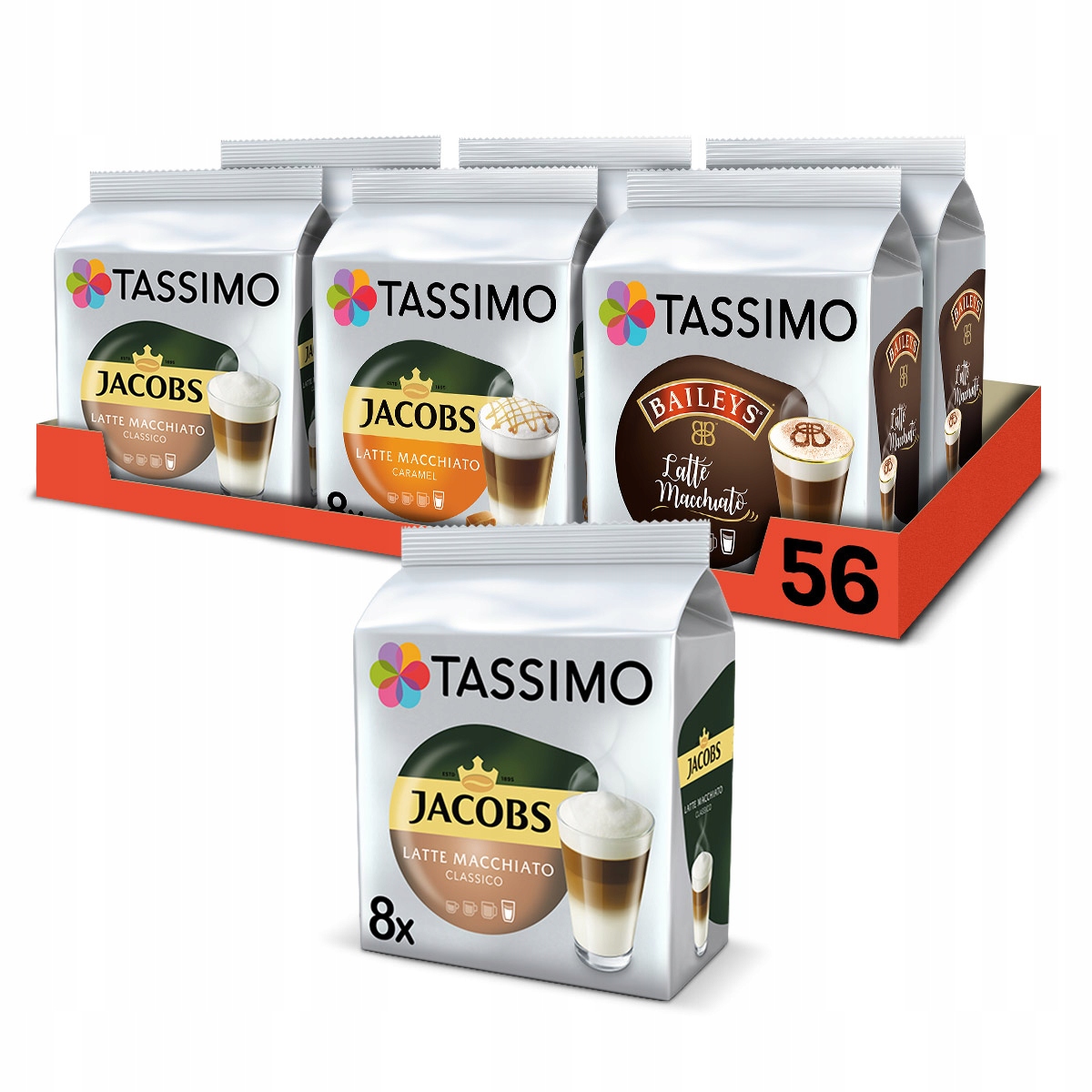 Kapsułki Tassimo Latte Macchiato mix 6+1 opakowanie Gratis!