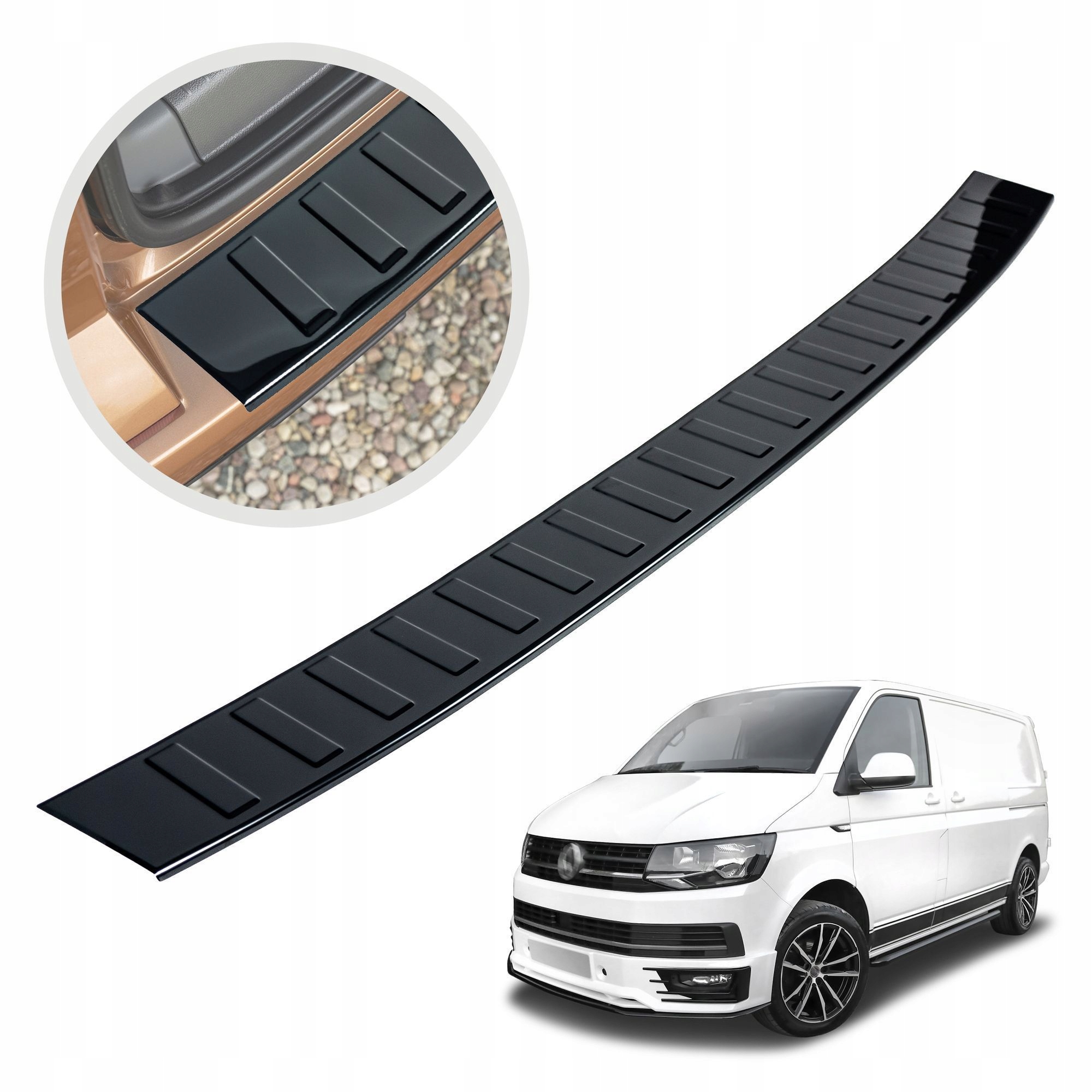 Ochranná lišta na zadný nárazník pre Vw Transporter T6 2015-2019