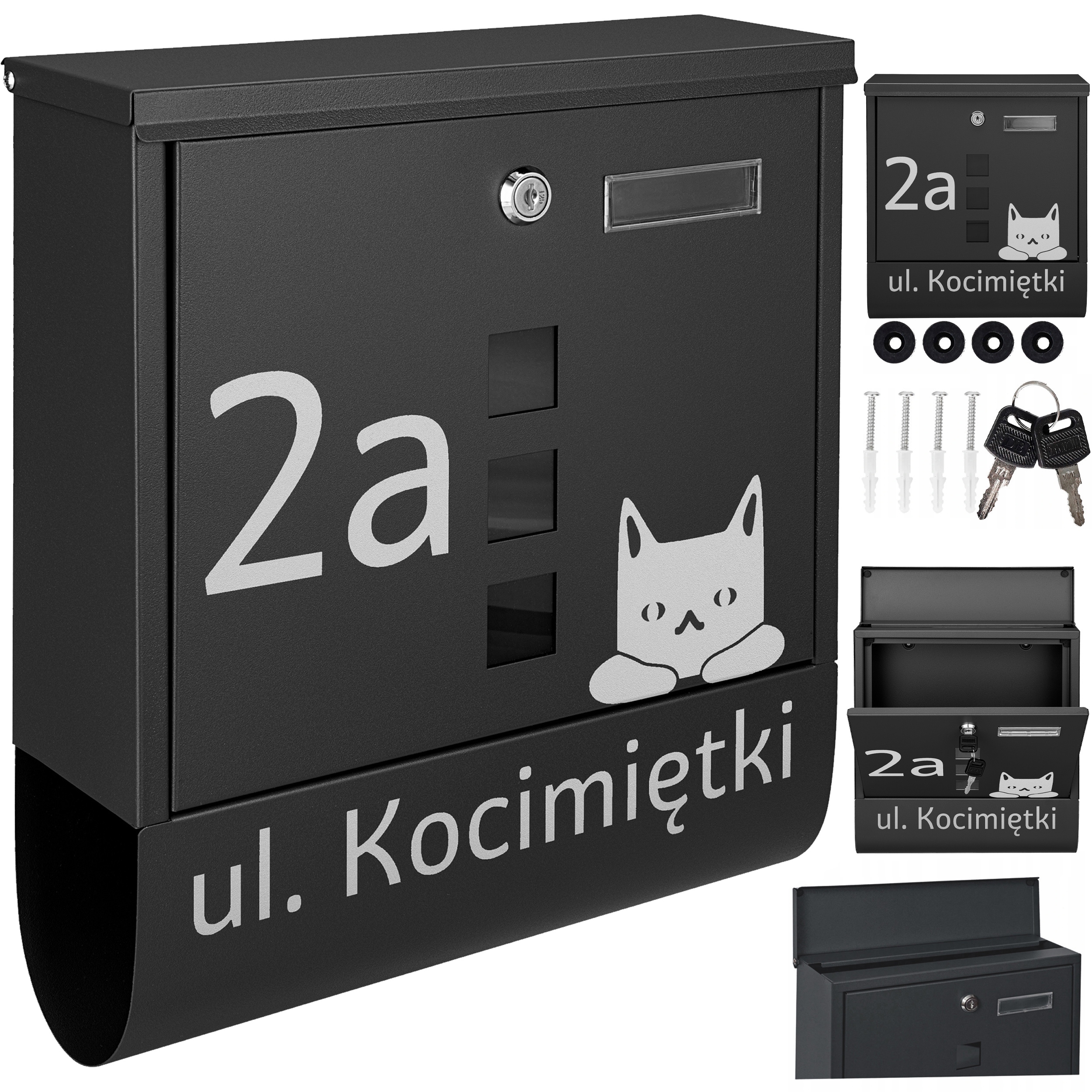 Poštovní Schránka Tuba Černá Vzor