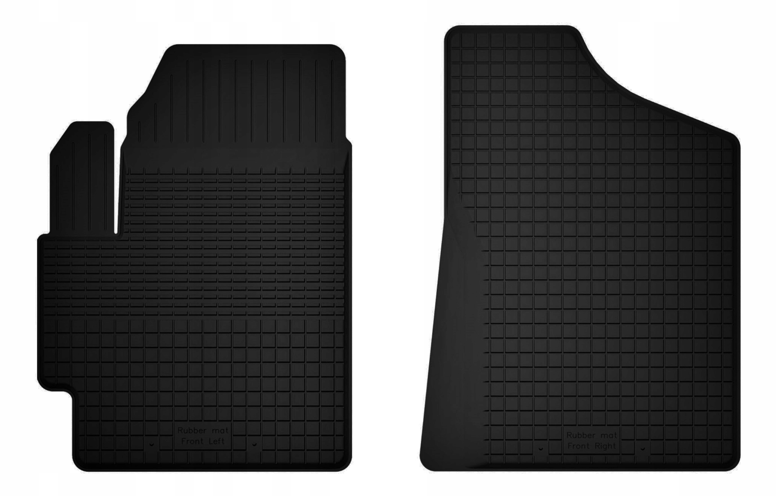 Dywaniki Samochodowe Gumowe Czarne Korytkowe rant 2CM Komplet Przednie