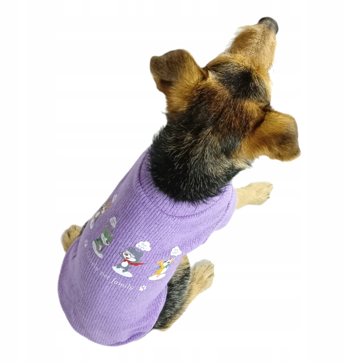 UBRANKO CIEPŁA MIĘKKA BLUZA W PRĄŻKI PSA L 35CM Rozmiar L