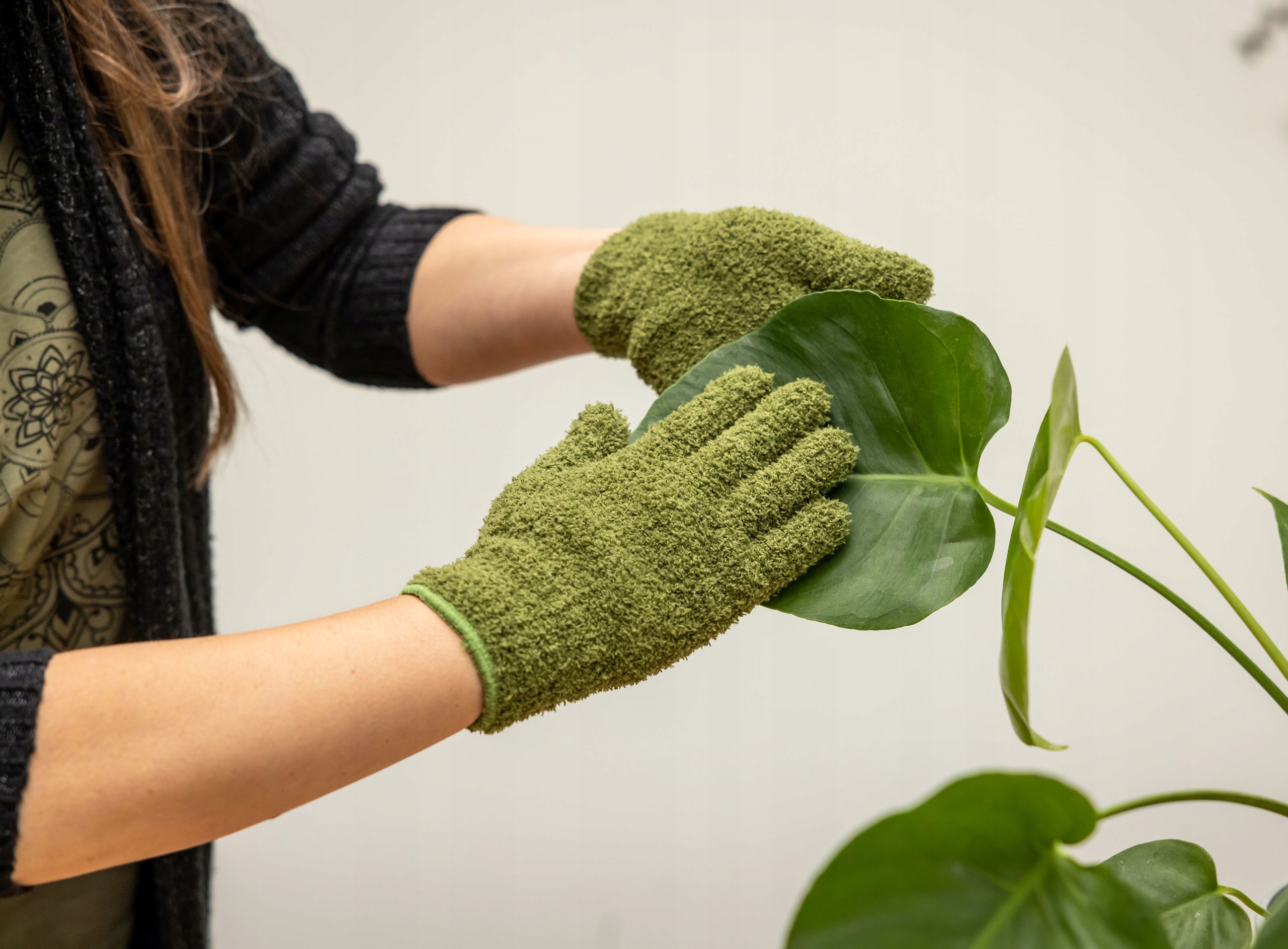 acm RĘKAWICE DO ROŚLIN DOMOWYCH PIELĘGNACJI DO ZBIERANIA KURZU Z LIŚCI JB37 Kod producenta JB037