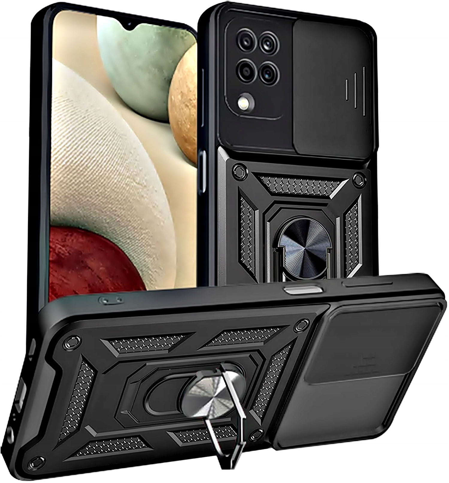 

Etui Pancerne Ring 2X Szkło do Samsung A12 M12