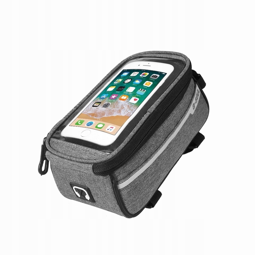 Maxlife OEM100509 wodoodporna torba rowerowa z uchwytem na telefon szary