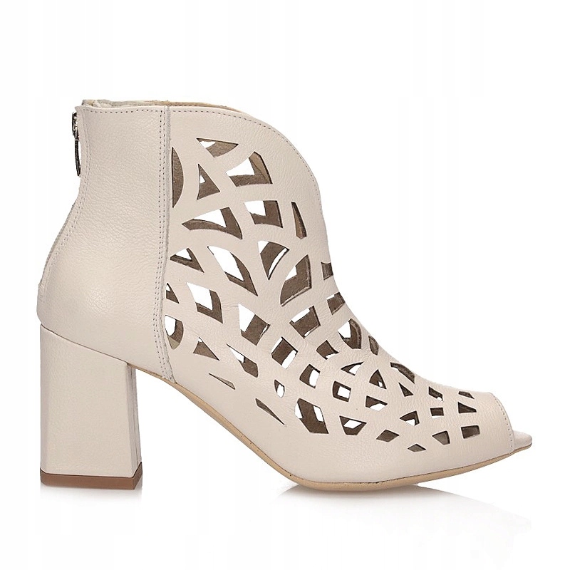 Jarní Kotníkové Boty s vykrojeným prstem Exquisite 1431 Béžové