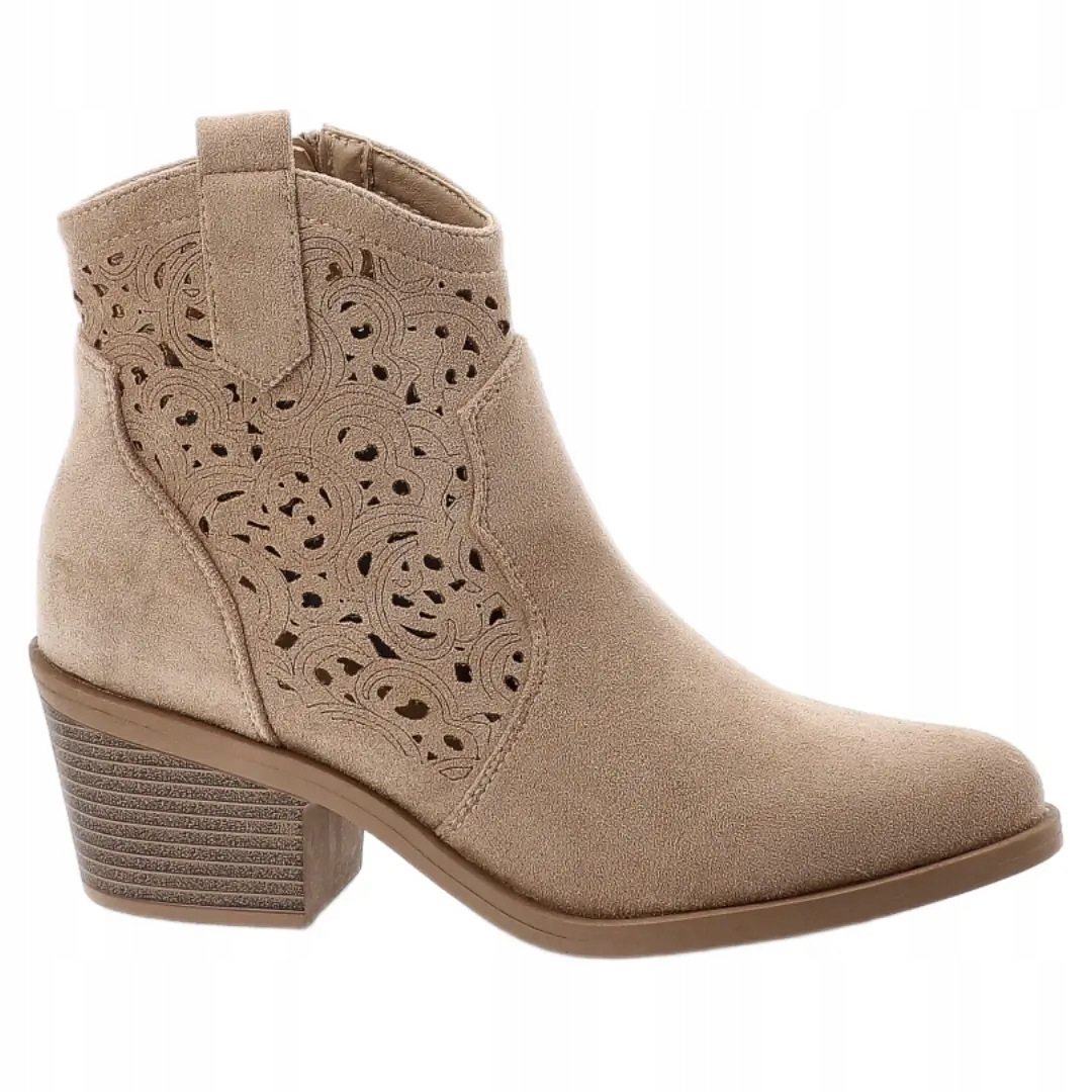 Dámské kotníkové boty S.Barski HY61-8011 béžové 37, Béžová