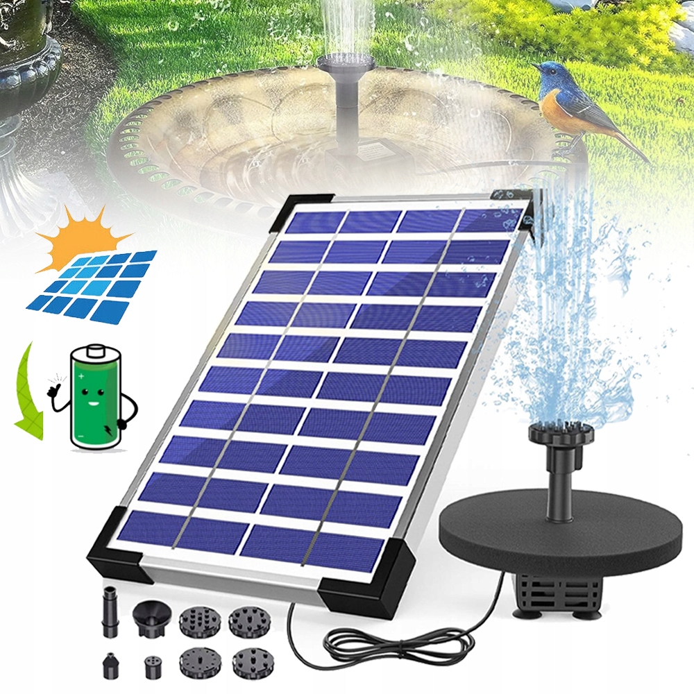 Fontanna Solarna Do Oczka Wodnego Pompa Ogrodowa Do Wody Ogrodu Pływająca