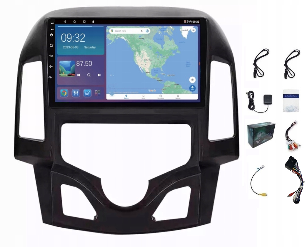 Rádio Navigácia Gps Hyundai I30 2006-2012 Carplay Android Auto 4GB 64GB
