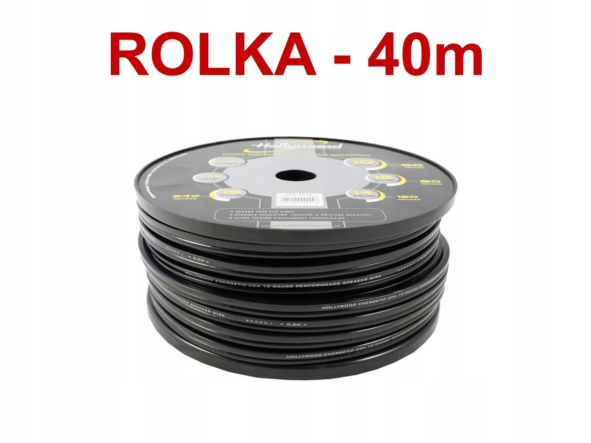 Hollywood Cca SC-10 – hlasitý kabel 2x5,5 mm2 /40 m