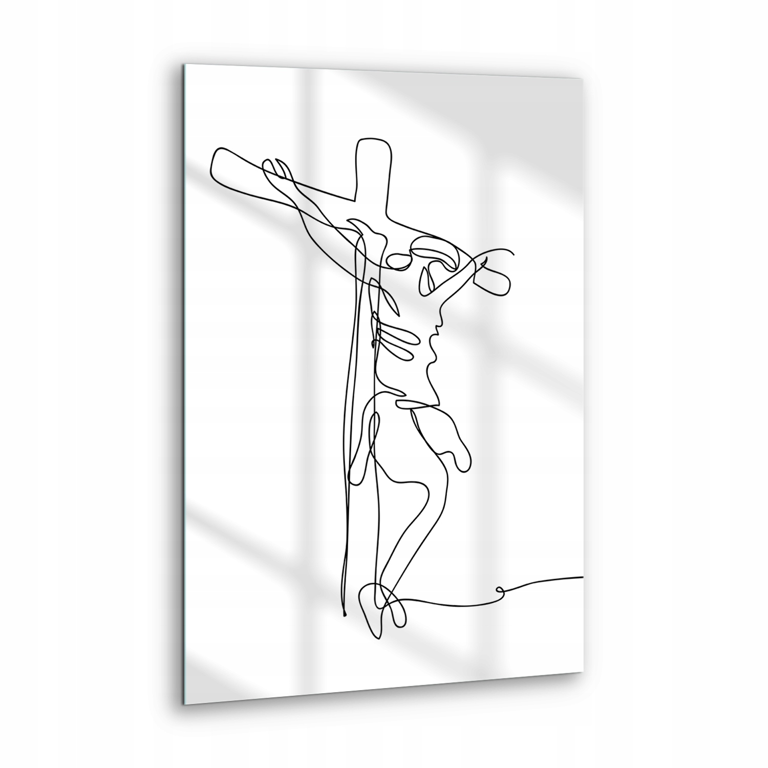 Obraz na skle do ložnice Ježíš na kříži