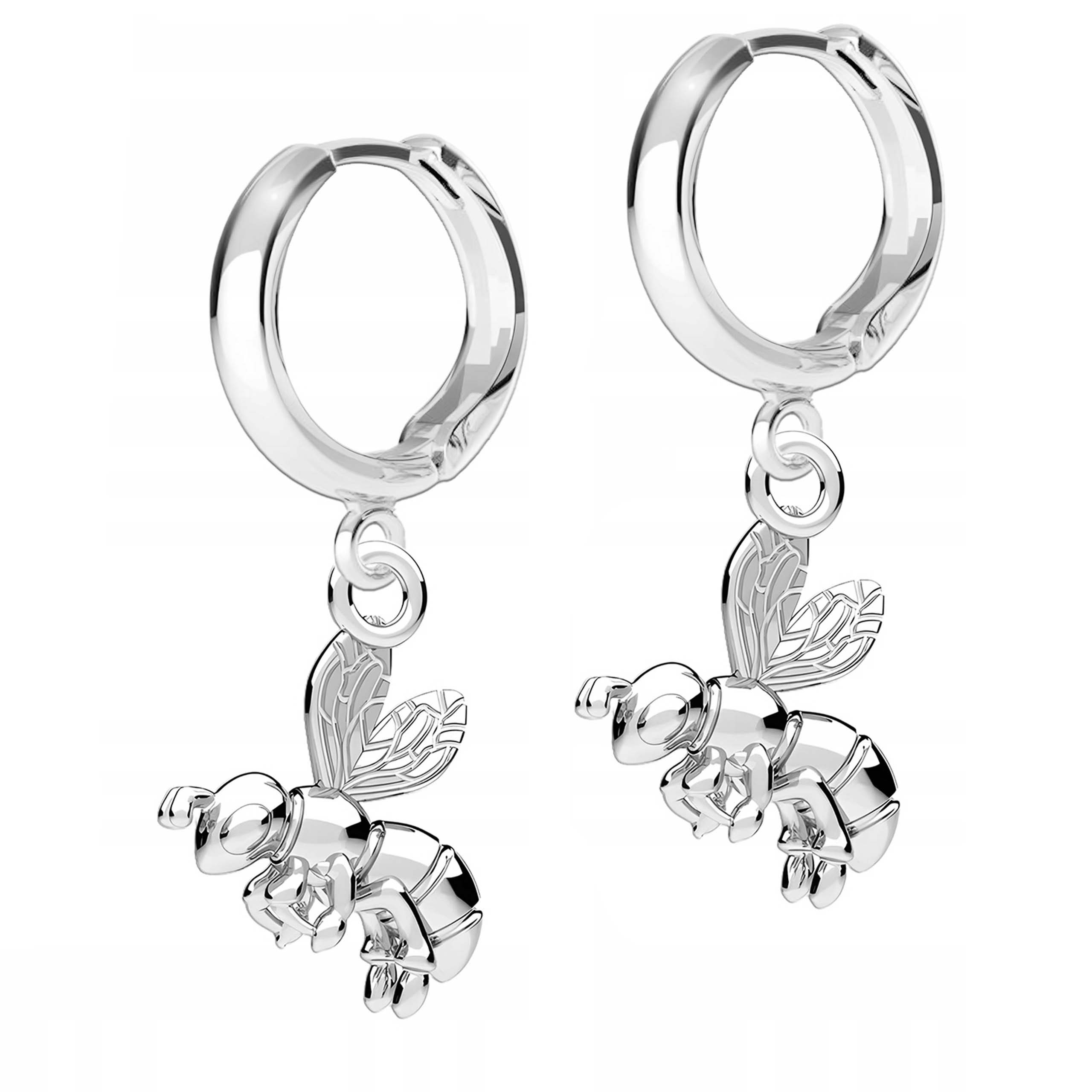 Stříbrné Náušnice s včelami Včely Stříbro 925