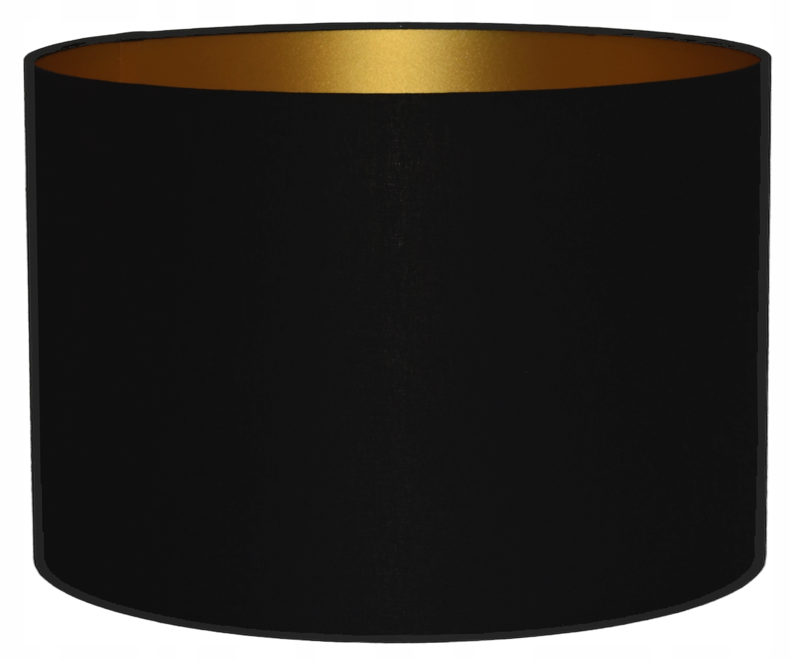 Abażur Klosz Lamp Stojącej Wiszącej Walec 45/25cm E27 Czarny Złoty Mirano