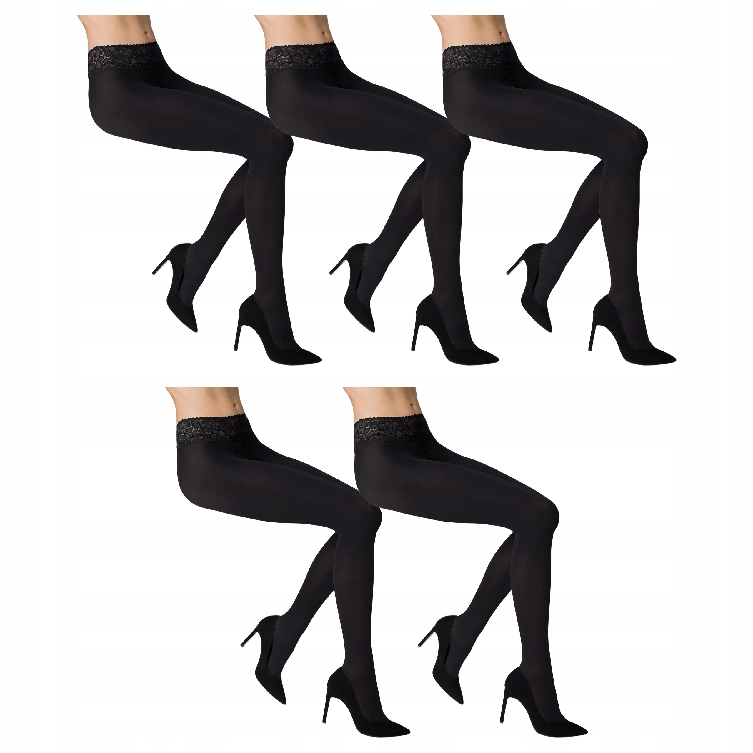 5 x Punčocháče Erotic Vita Bassa 50 den Marilyn Nero 5-XL