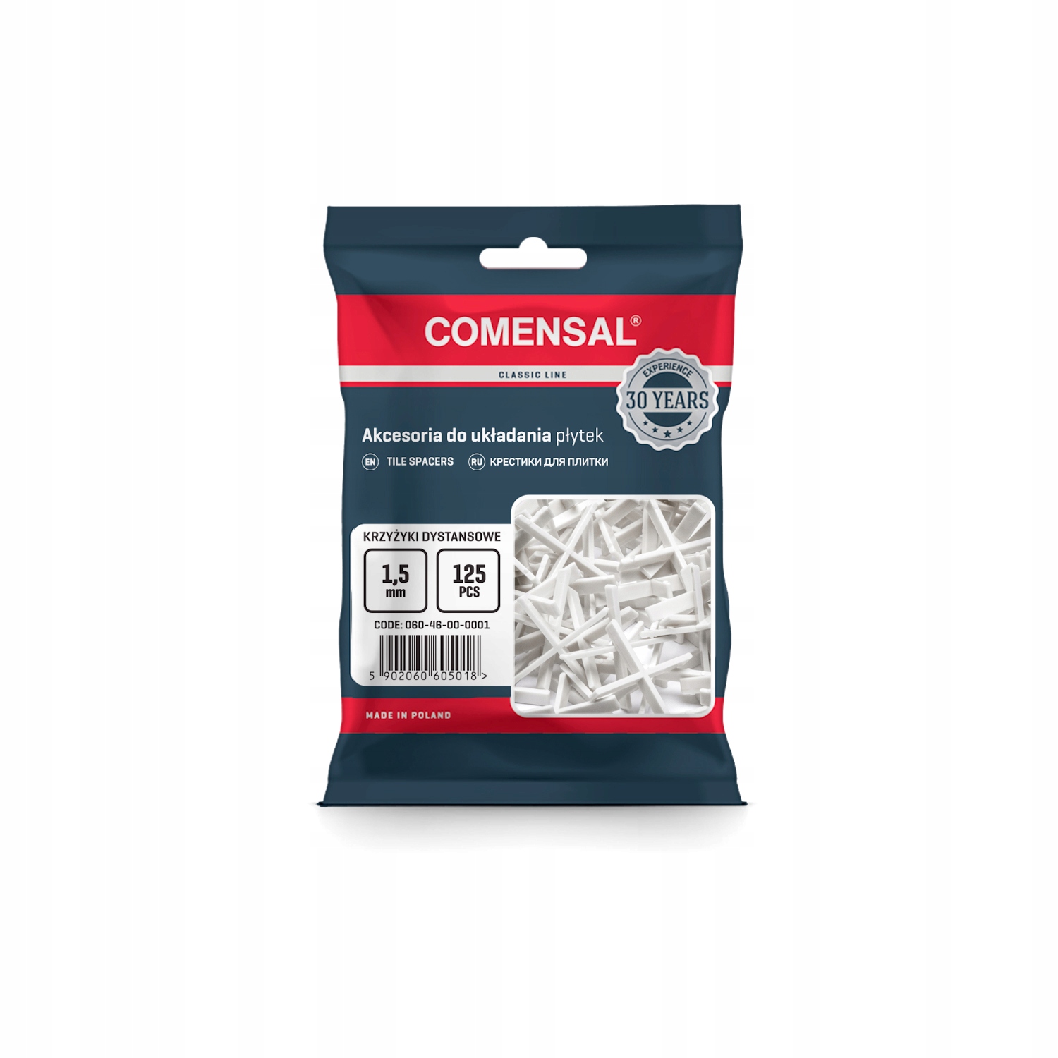 

Comensal Krzyżyki dystansowe do płytek fuga 1,5mm