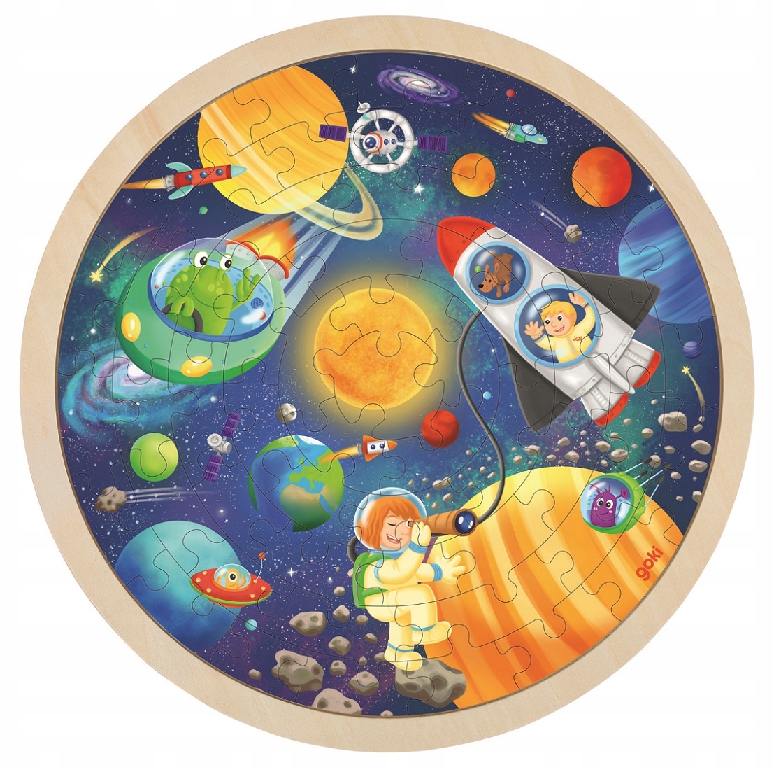 

Układanka Duża Dla Dzieci Okrągłe Puzzle Kosmos