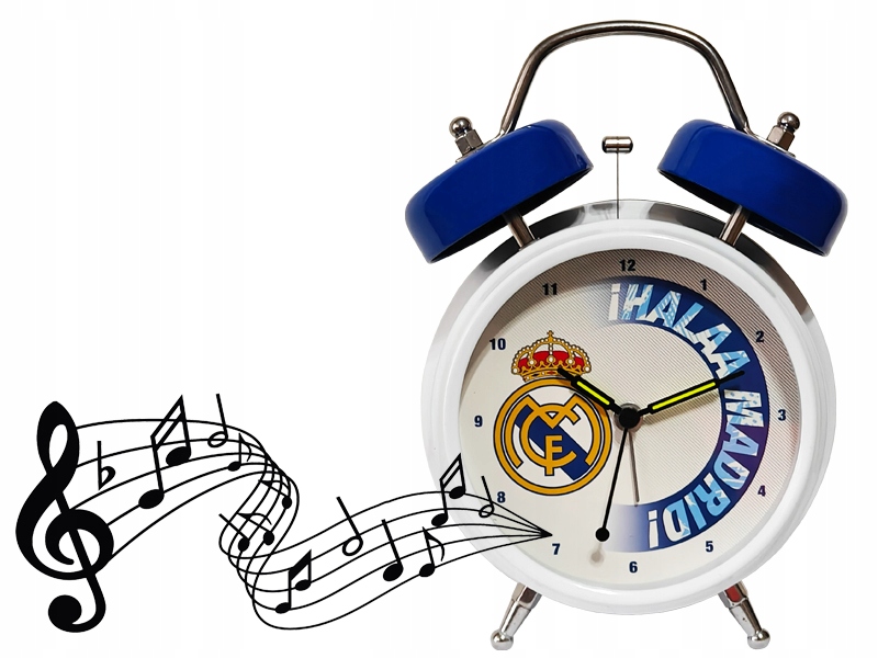 Real Madryt Zegar Zegarek Budzik Z Hymnem Klubu