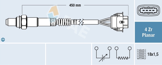 SONDA LAMBDA FAE do OPEL CORSA C 1.0 1.8 Producent części FAE